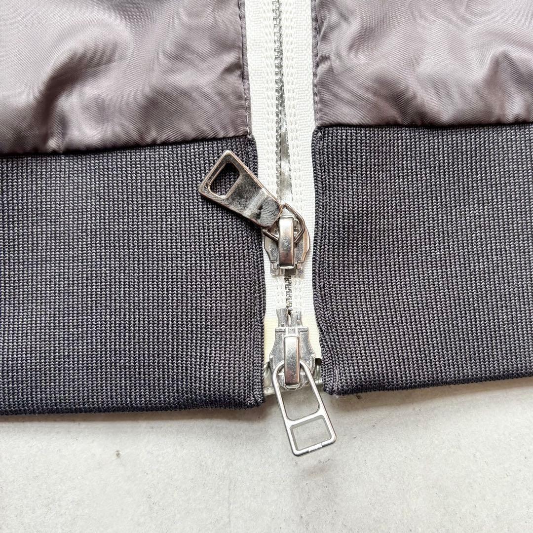 St ANDREWS ナイロン裏地メッシュ ダブルジップジャケット ロゴ M
