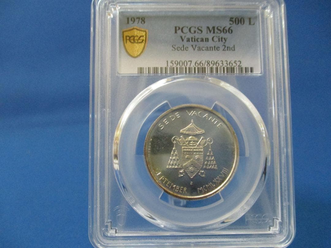 ヴァチカン 500リラ銀貨☆1978年／未使用／セデ・ヴァカンテ／希少空位
