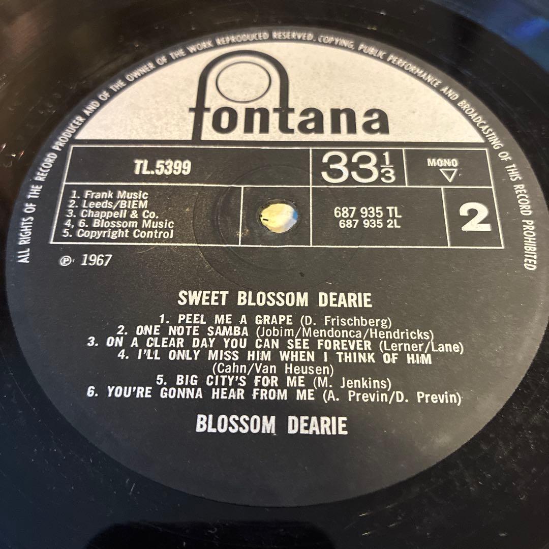 【UKオリジナル盤】Blossom Dearie/ Sweet Blossom~