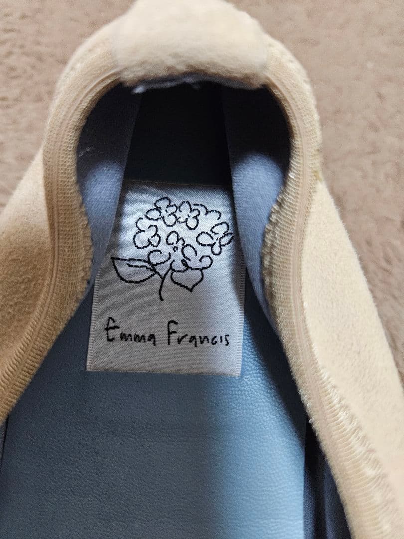 【07】【美品】Emma Francisバレエシューズ ベージュ スエード