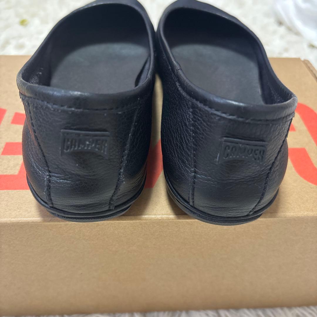 【美品】camper フラットシューズ　シンプル　レザー　38 24cm