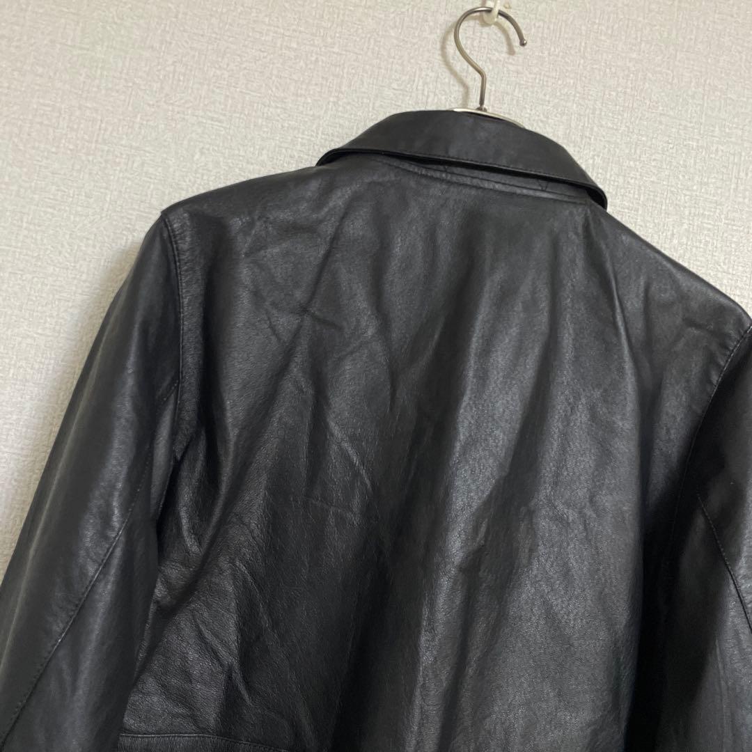 ヴィンテージ　レザージャケット　ジップアップ　豚革　ピッグスキン　本革
