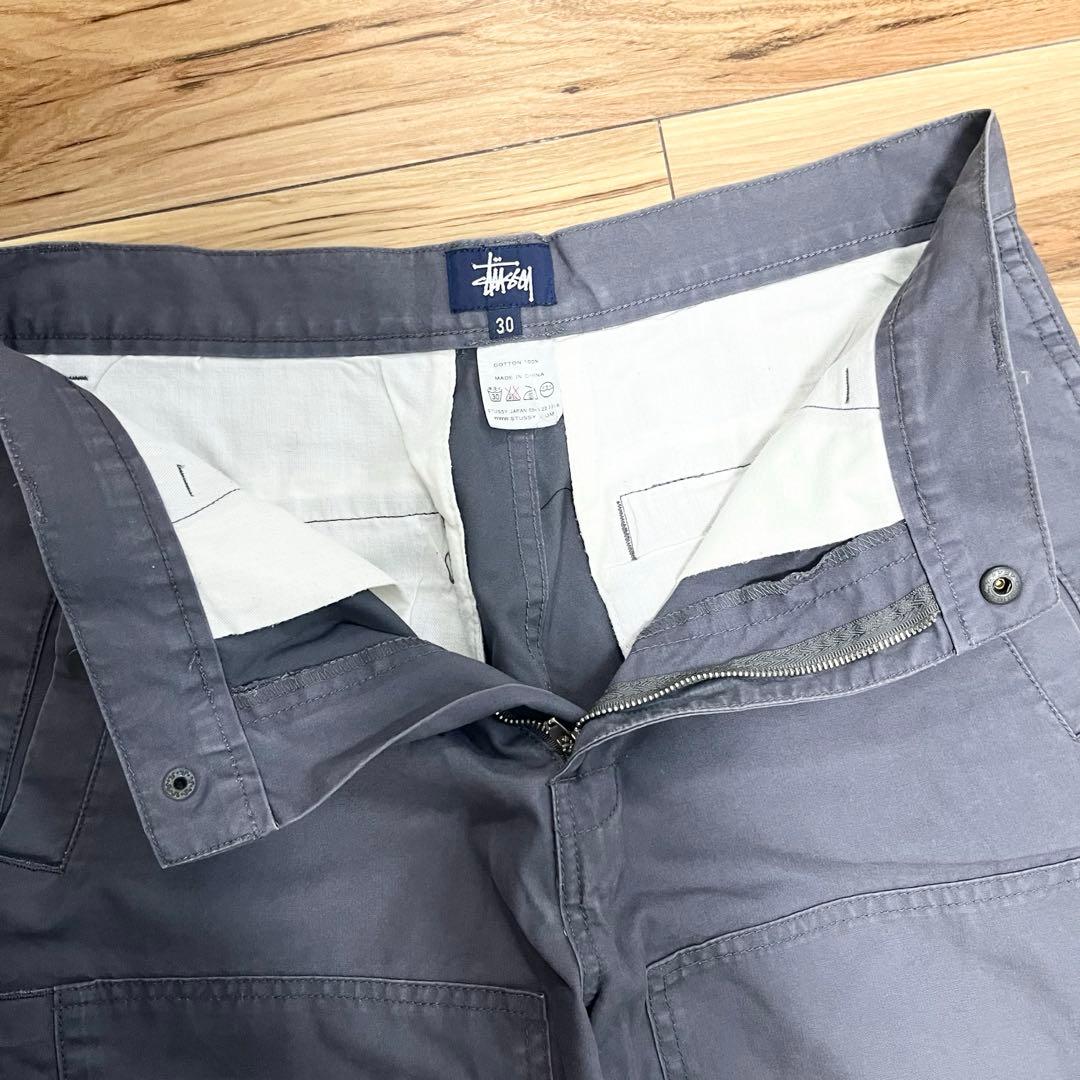 90s 後期ステューシー　stussy 紺タグ　コットン　ワークパンツ
