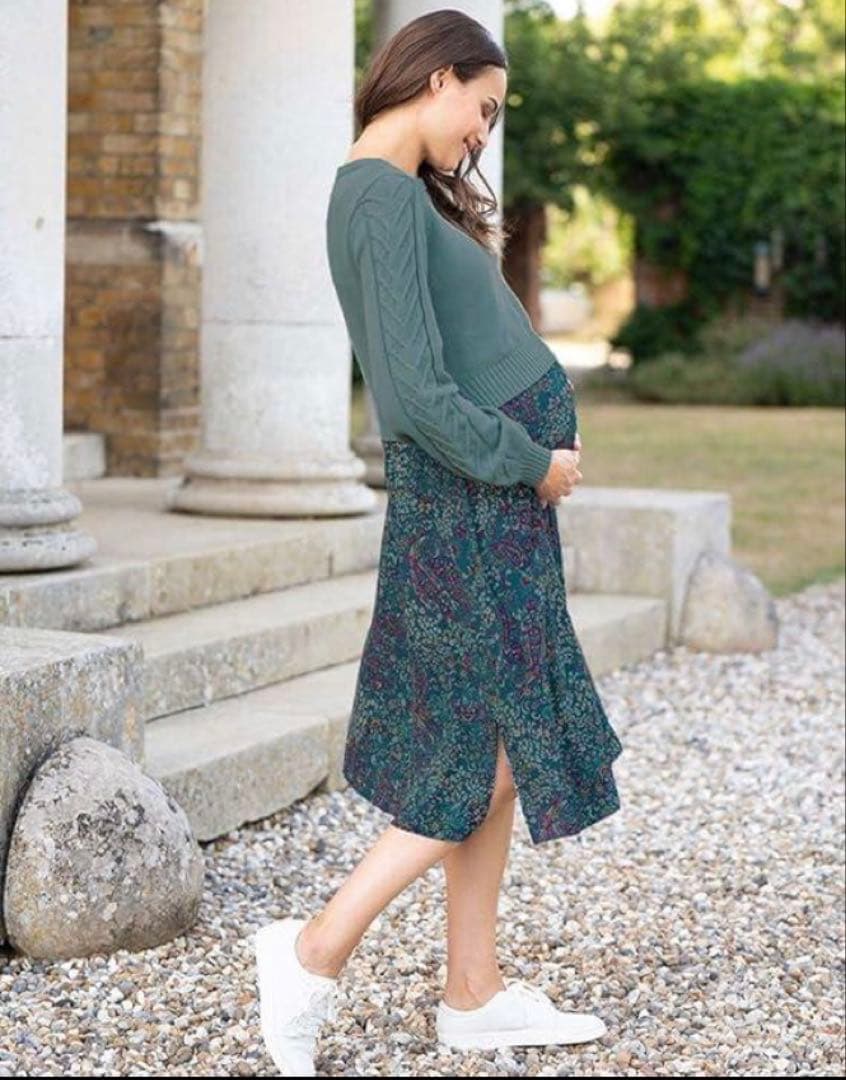 Seraphine 新品 UK8 授乳可 ニットトップマタニティミディワンピース