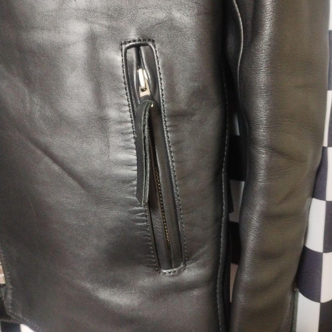 カドヤ 黒 レザー シングルライダースジャケット