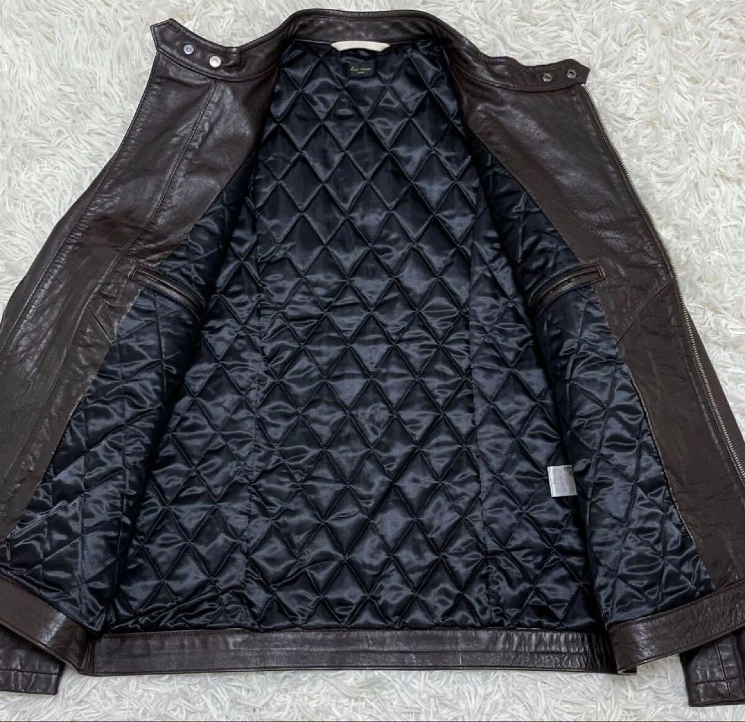 【極美品】Paul Smith ポールスミス 馬革ライダースジャケット XL