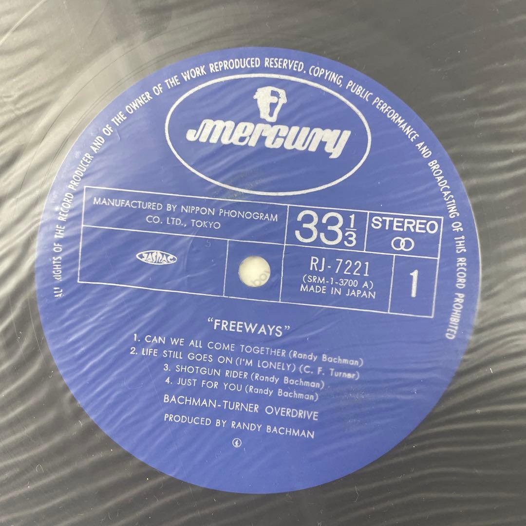 BACHMAN-TURNER OVERDRIVE / FREEWAYS美品LP