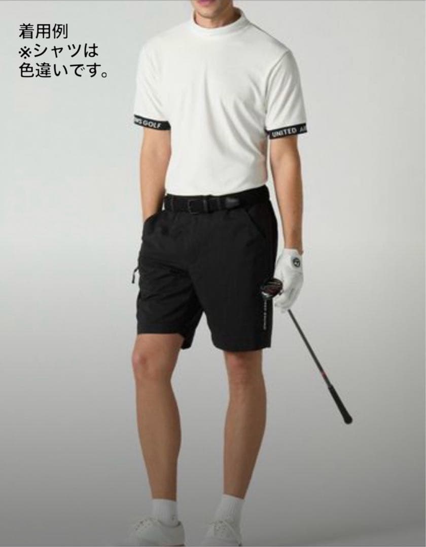【人気完売】ユナイテッドアローズゴルフ モックネック ポロシャツ 白/緑 XL