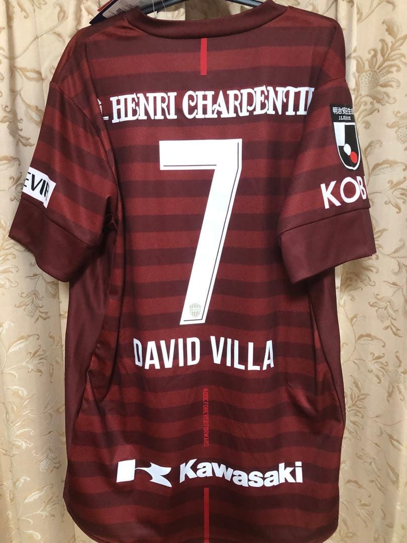 タグあり[アシックス]ヴィッセル神戸2019 ダビド・ビジャ 現役ラストモデル