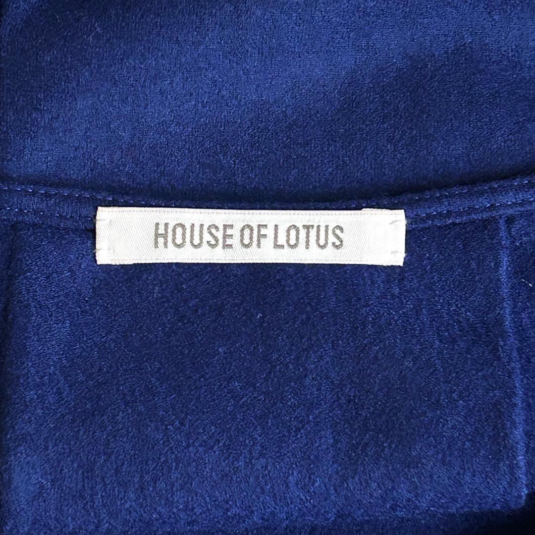 美品 HOUSE OF LOTUS ロングワンピース 圧縮ウール ブルー M