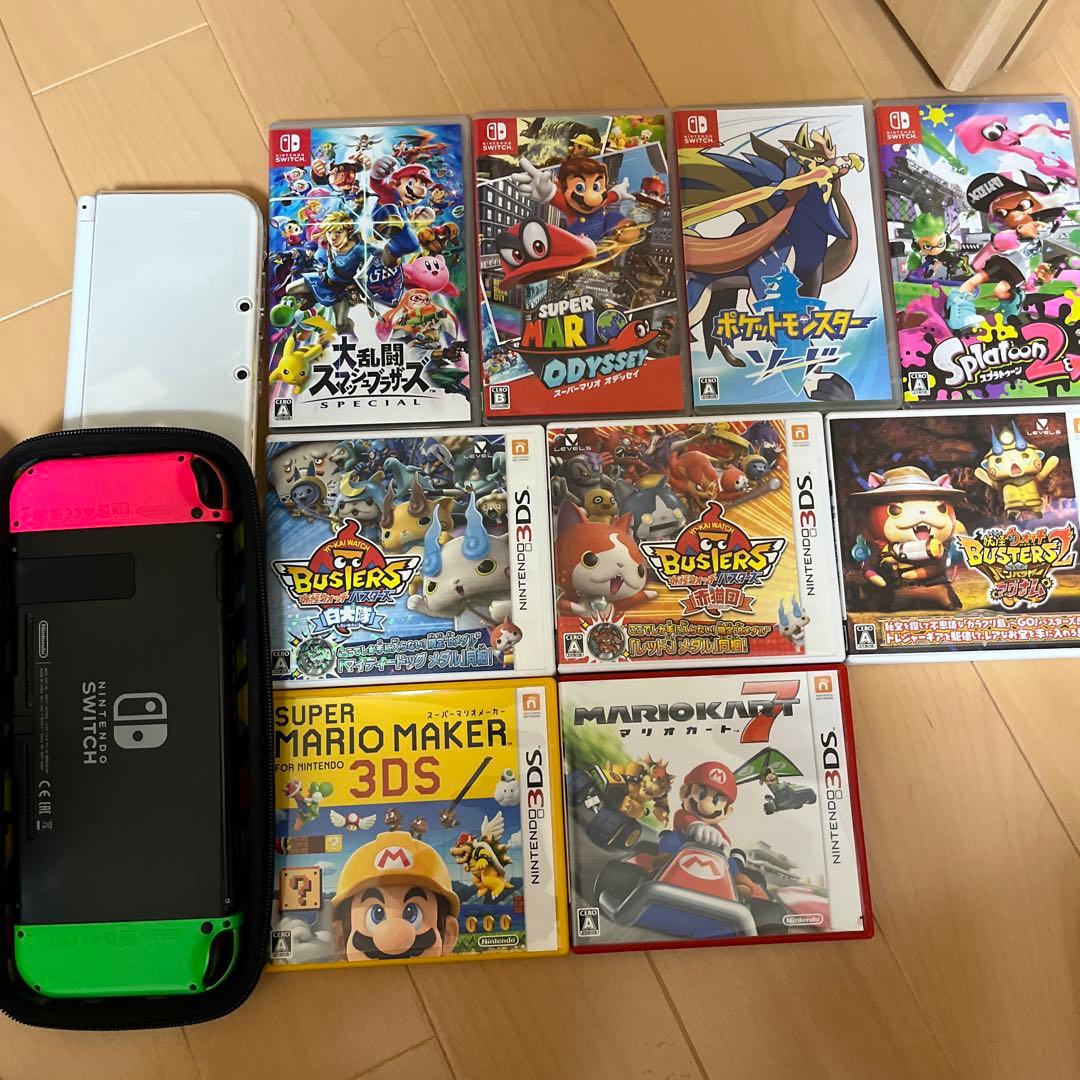 Switch本体3ds本体 その他ソフト スプラトゥーンSwitchケースつき