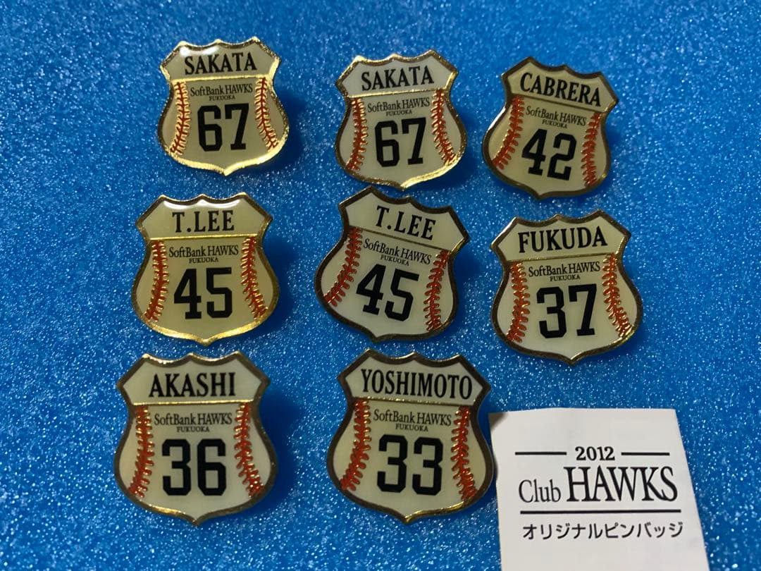 ソフトバンクホークス　Club HAWKSオリジナルピンバッジ　60点