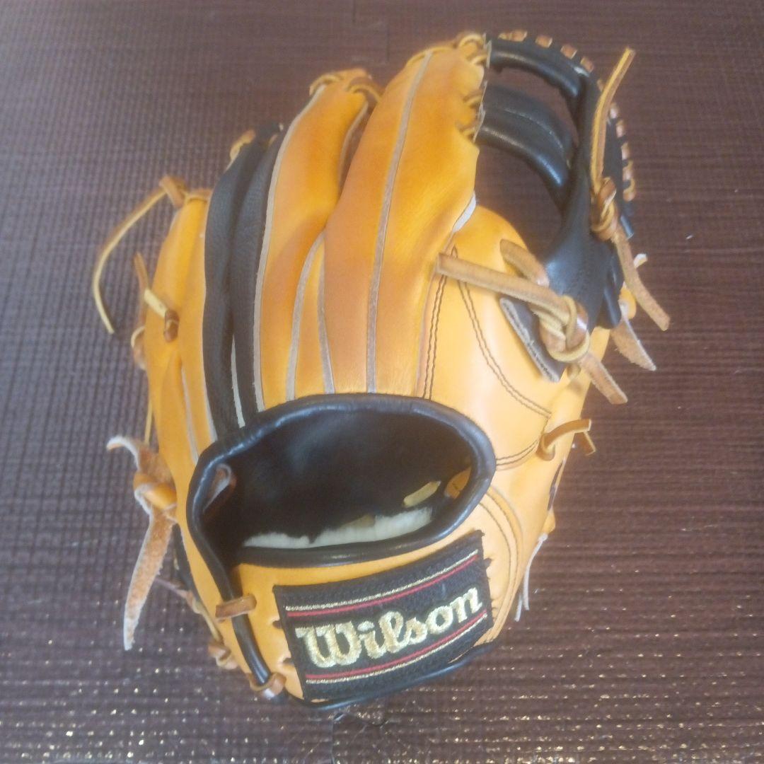 【プロ野球選手支給品】Wilson 硬式野球グローブ オレンジ/黒 8インチ