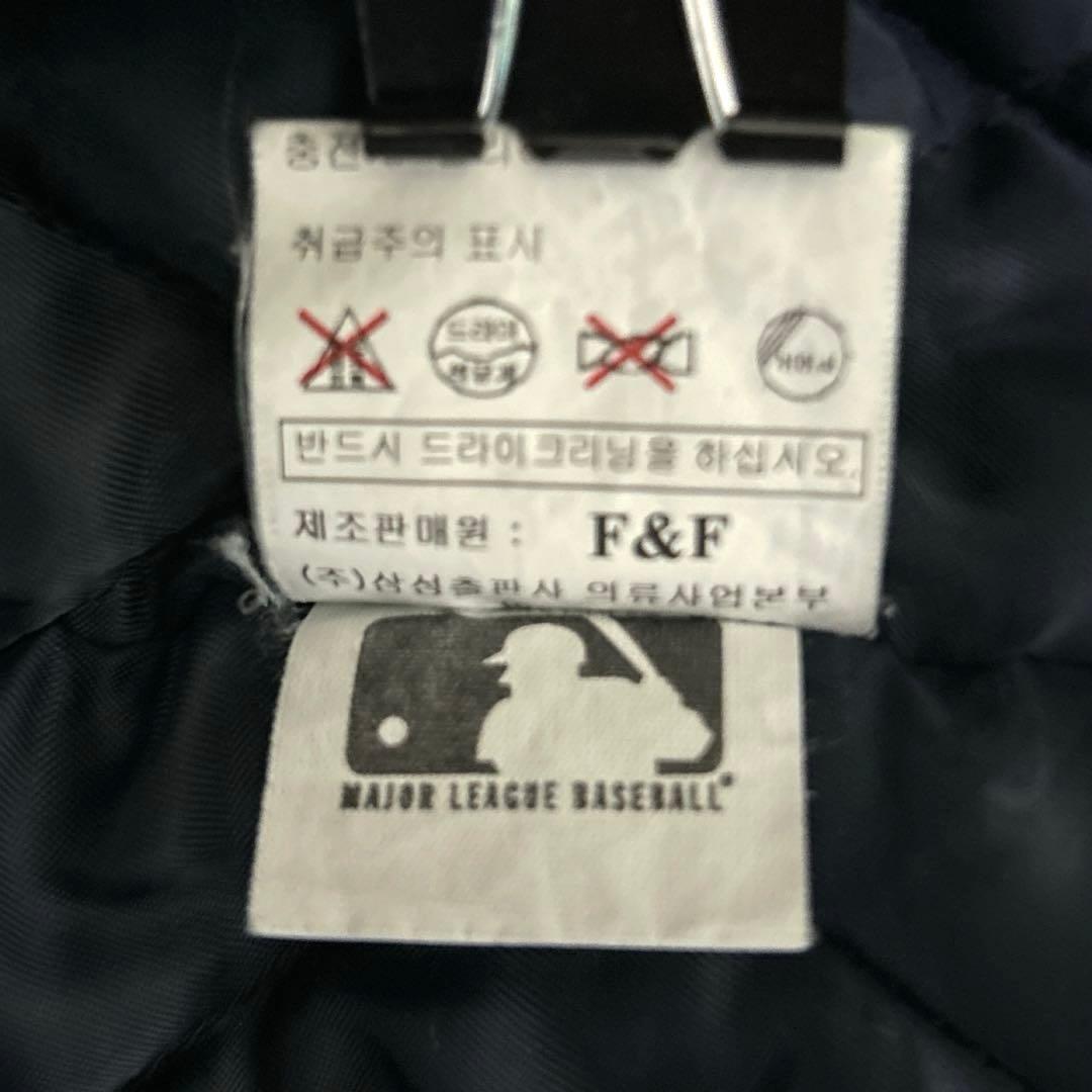 《人気》MLB☆ヤンキース キルティングジャケット ビッグロゴ XL ネイビー