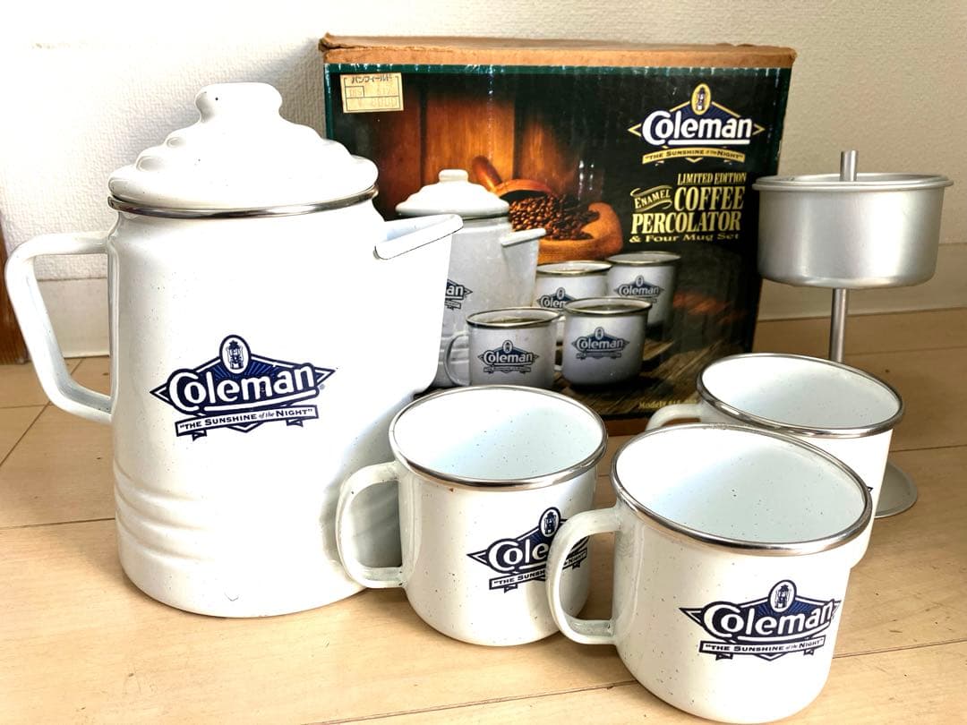 【美品】オールドコールマン エナメルパーコレーター マグセット 815-099