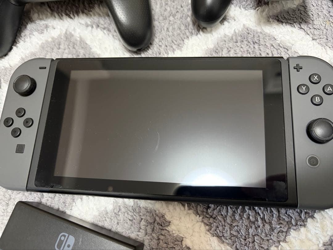 Nintendo Switch グレー LANアダプター、純正プロコン付き