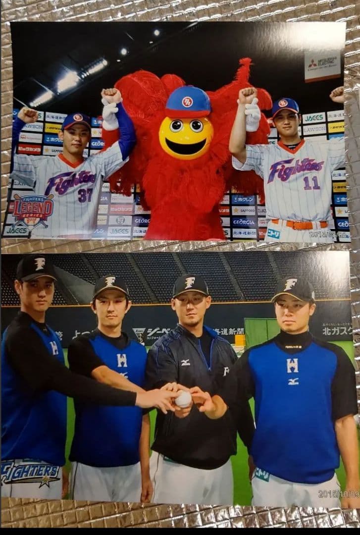 大谷翔平 2015 ハイライトフォト 2枚セット 日本ハム 球団公式 写真