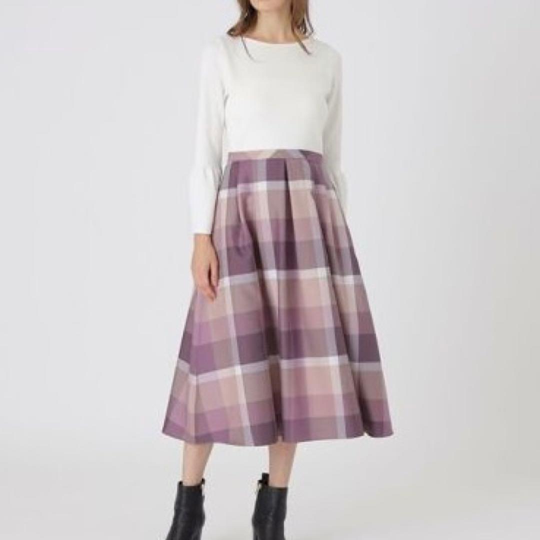ブルーレーベルクレストブリッジ［美人百花コラボ］ニット　スカート　ドッキング