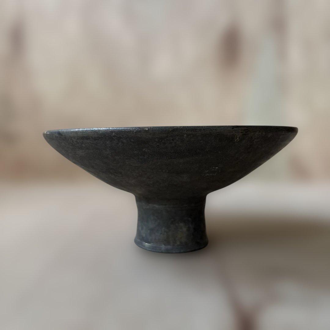 作家 コンポート 高台 銀彩／作家もの 器