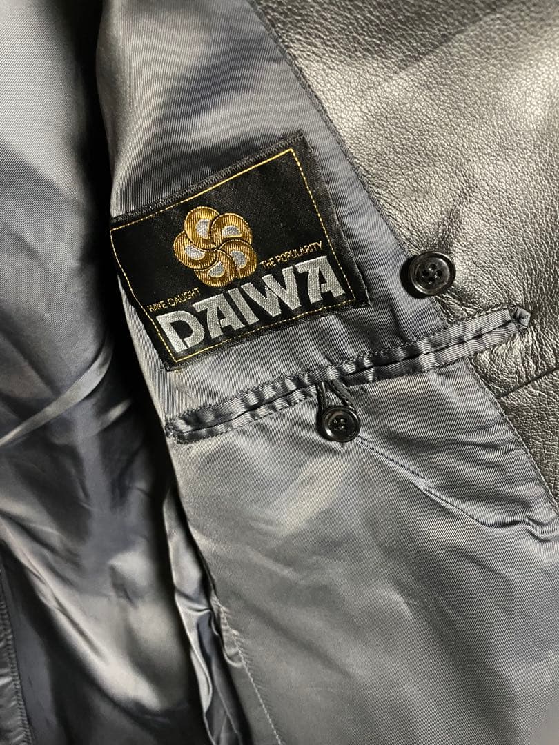 DAIWA ラムレザー ハーフコート トレンチ Mサイズ デッドストック Y2K