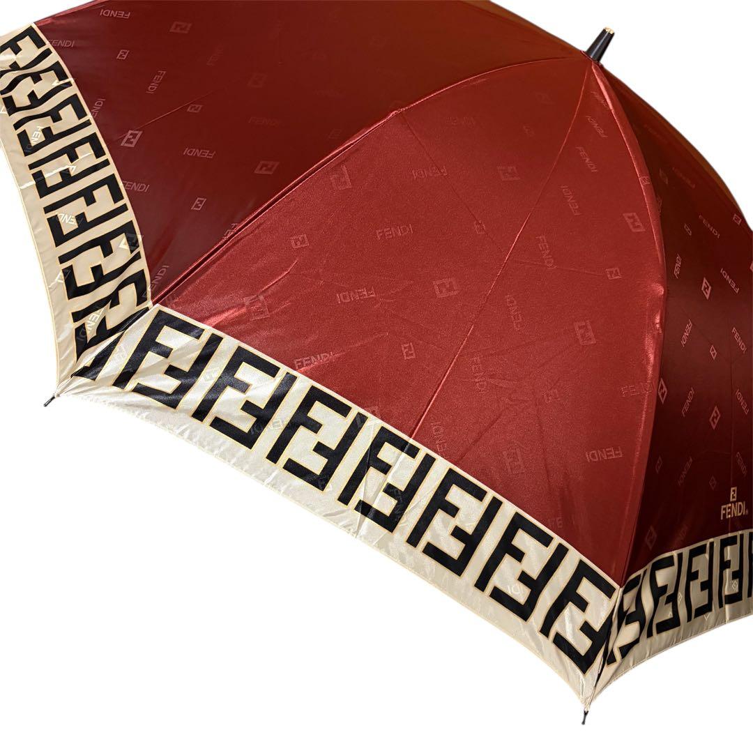 【希少品】 FENDI 折り畳み傘 ズッカ柄 総柄 レイングッズ 傘