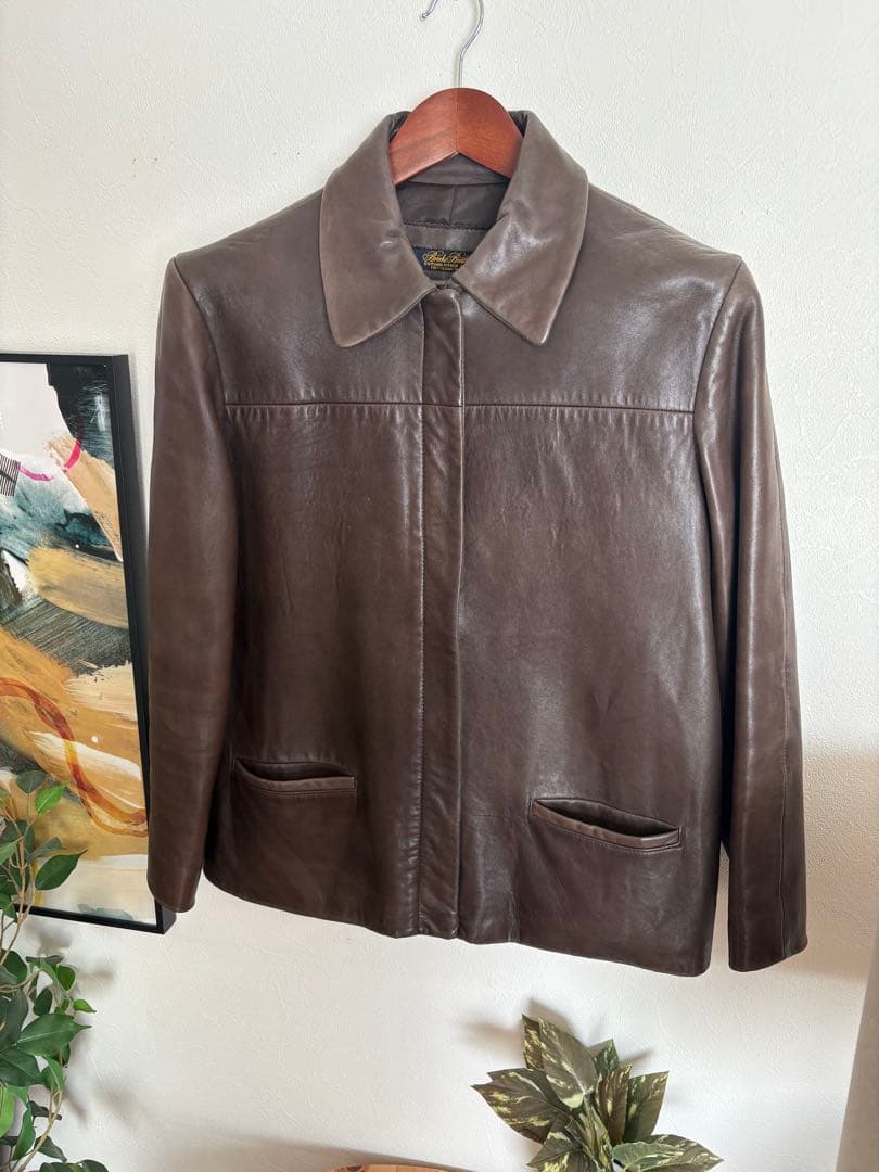 Brooks Brothers 90’s レザージャケット ブラウン カナダ製