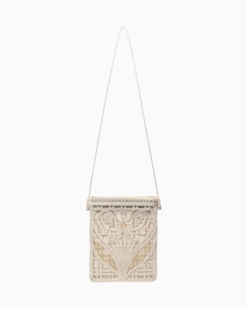 バッグ mame / Cording Embroidery Pouch / beige