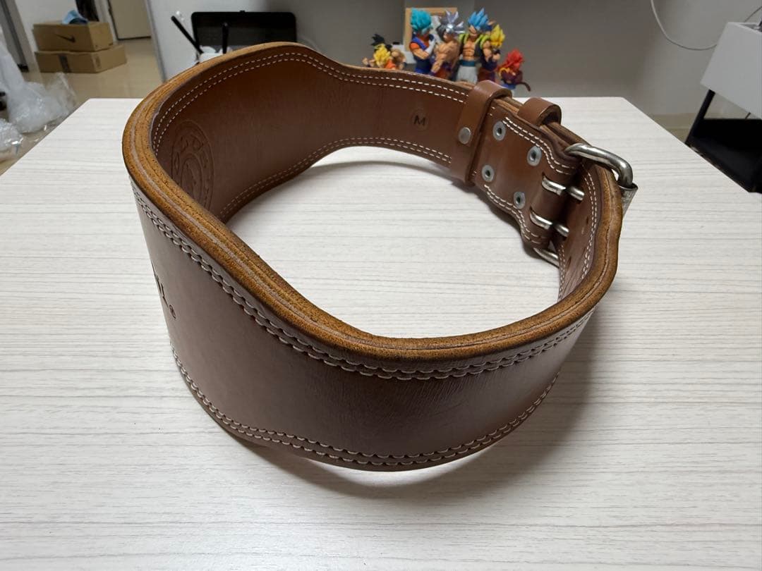 ゴールドジム プロレザーベルト 2本ピン 10mm厚 M