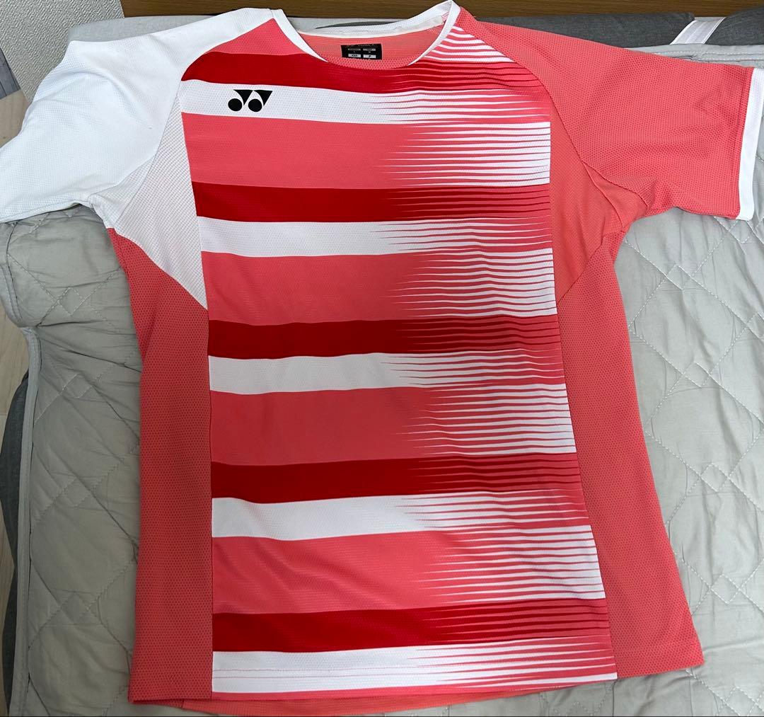 YONEX バドミントン シャツ ピンク/ホワイト ユニフォーム