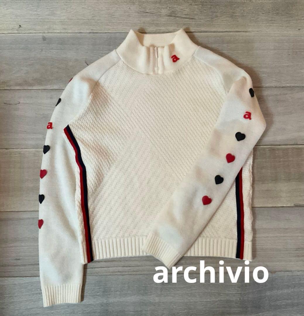 美品archivio ハイネックwoolニットセーター38