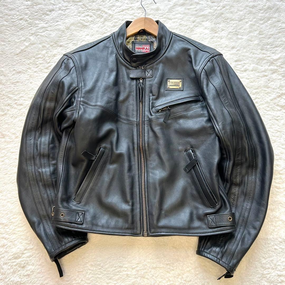 【美品】西洋柄　NANKAI ナンカイ　シングルレザージャケット　希少LLサイズ